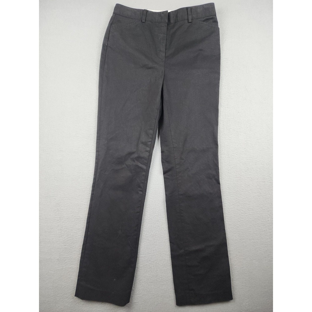 Brooks Brothers Pants Womens 4P Black Chino Straight Stretch Twill Work Career